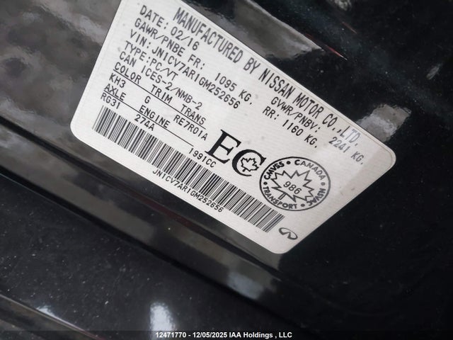 JN1CV7AR1GM252656 Infiniti Q50 2.0t Base