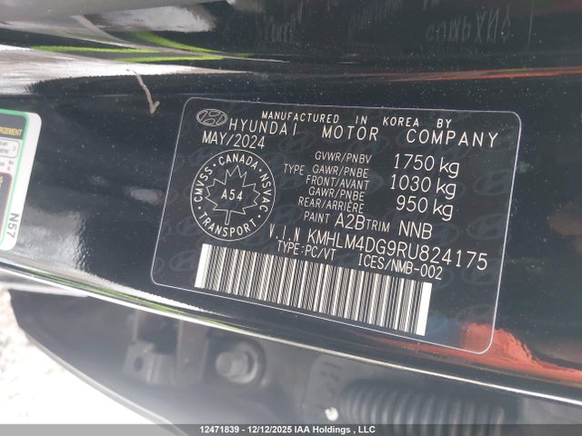 KMHLM4DG9RU824175 Hyundai Elantra Preferred W/tech Package