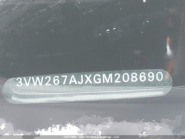 3VW267AJXGM208690 Volkswagen Jetta 1.4 Tsi Trendline/1.4 Tsi Trendline+