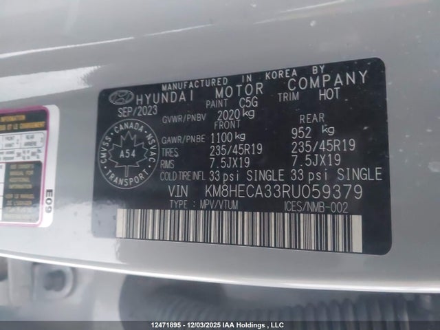 Aukcja sprzedaży 2024 Hyundai Kona 1.6t N Line Ultimate, vin: KM8HECA33RU059379, numer aukcji: 12471895