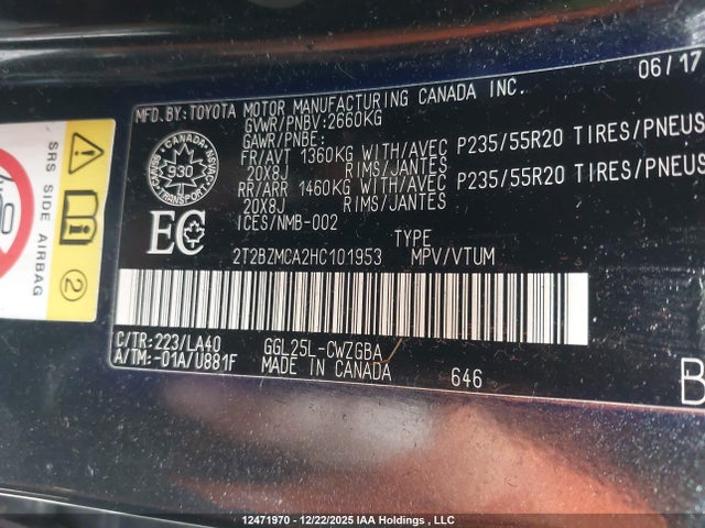 Lexus Rx 350/base/f Sport 2017 2T2BZMCA2HC101953 Image 9