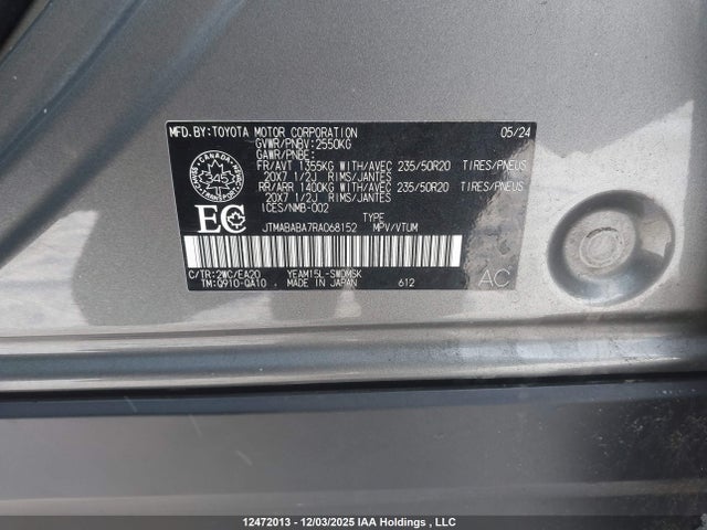 Продаж на аукціоні авто 2024 Subaru Solterra, vin: JTMABABA7RA068152, номер лоту: 12472013
