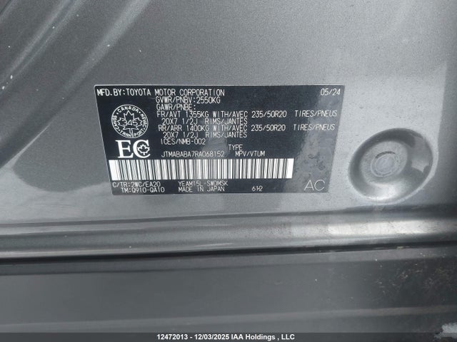 Продаж на аукціоні авто 2024 Subaru Solterra, vin: JTMABABA7RA068152, номер лоту: 12472013