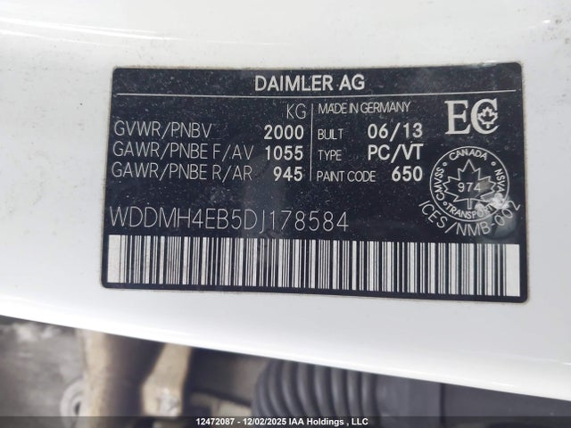 Продаж на аукціоні авто 2013 Mercedes-benz B 250 Sports Tourer, vin: WDDMH4EB5DJ178584, номер лоту: 12472087
