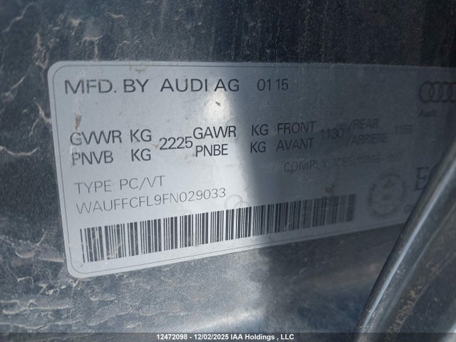 WAUFFCFL9FN029033 Audi A4 Premium Plus