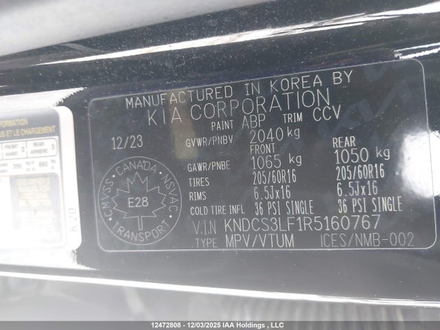 KNDCS3LF1R5160767 KIA NIRO EX