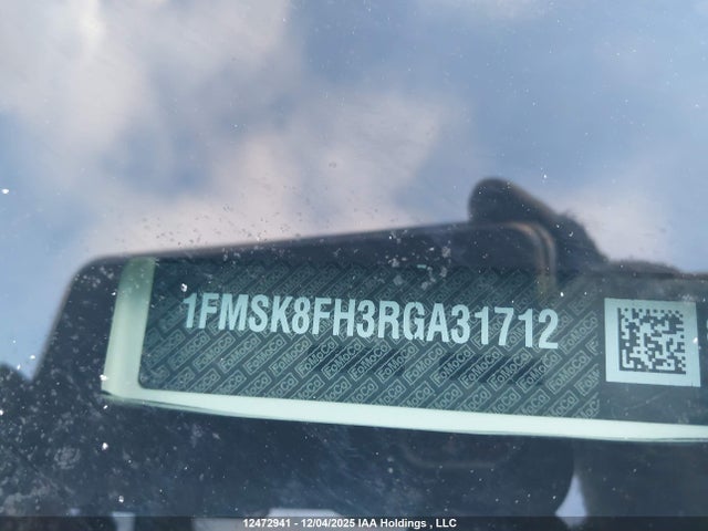 12472941 :رقم المزاد ، 1FMSK8FH3RGA31712 vin ، 2024 Ford Explorer Limited مزاد بيع