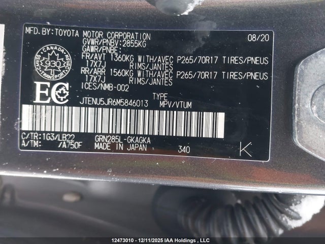 JTENU5JR6M5846013 Toyota 4runner