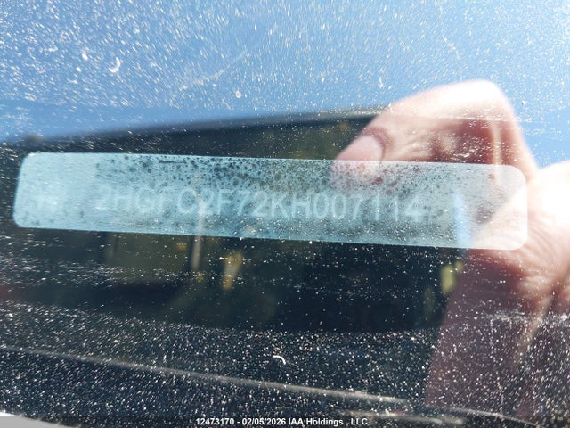 Aukcja sprzedaży 2019 Honda Civic, vin: 2HGFC2F72KH007114, numer aukcji: 12473170