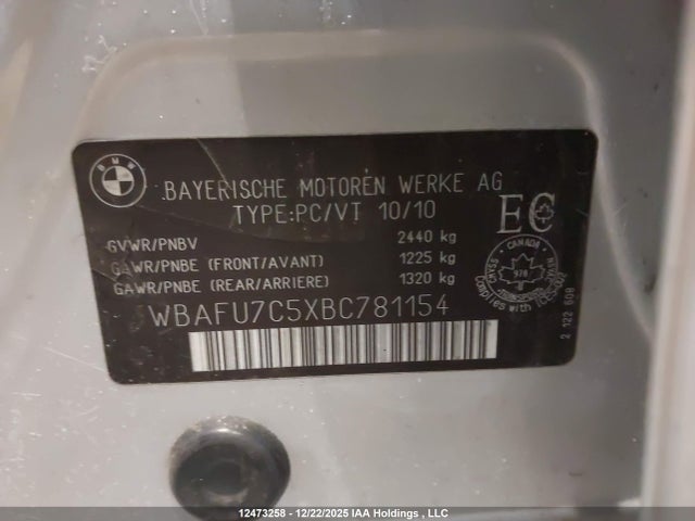 Aukcja sprzedaży 2011 Bmw 535 Xi, vin: WBAFU7C5XBC781154, numer aukcji: 12473258