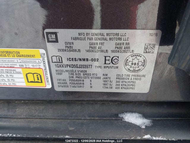 1GKKVPKD5GJ203977 GMC Acadia