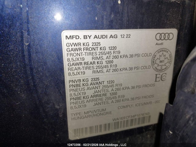 WA1EECF34P1078743 Audi Q3 Premium Plus S Line 45