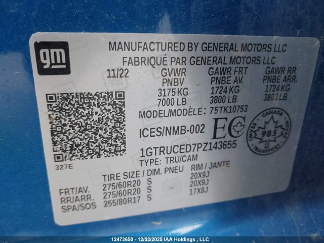 GMC Sierra K1500 Elevation 2023 1GTRUCED7PZ143655 Image 18