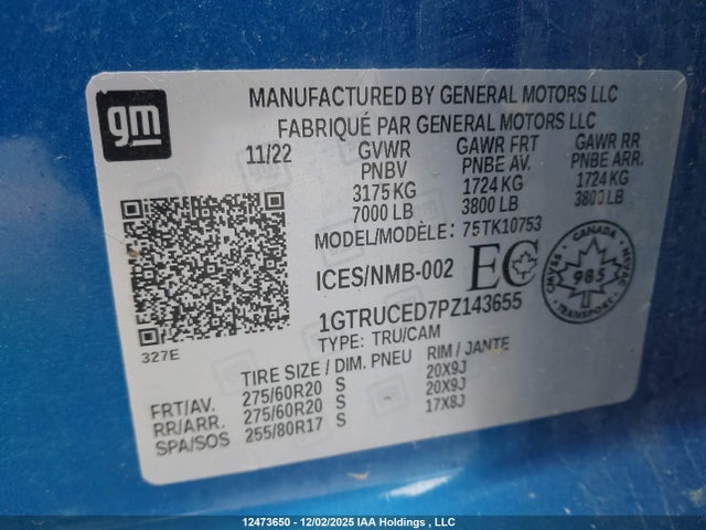 GMC Sierra K1500 Elevation 2023 1GTRUCED7PZ143655 Image 9