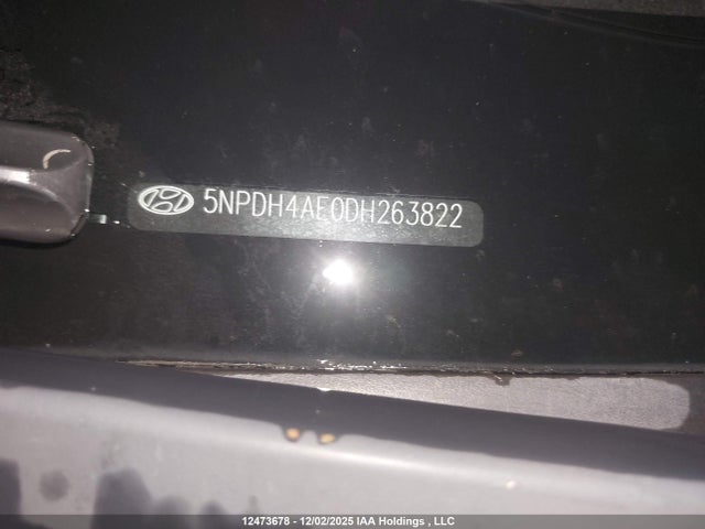 12473678 :رقم المزاد ، 5NPDH4AE0DH263822 vin ، 2013 Hyundai Elantra Gls/limited مزاد بيع