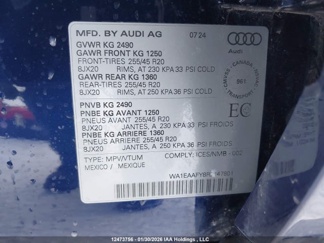 WA1EAAFY8R2147801 Audi Q5 Premium Plus 45