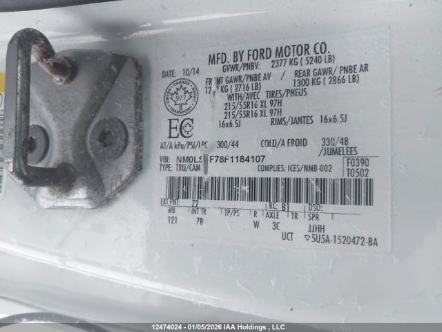 Ford Transit Connect Xlt 2015 NM0LS7F78F1184107 Image 8