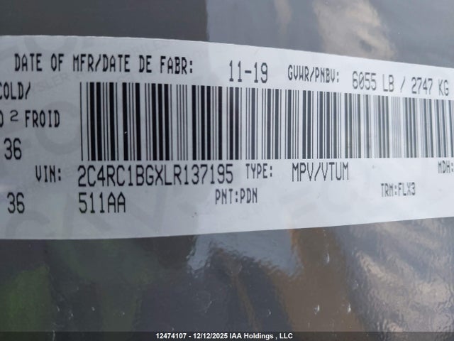 2C4RC1BGXLR137195 Chrysler Pacifica Touring L