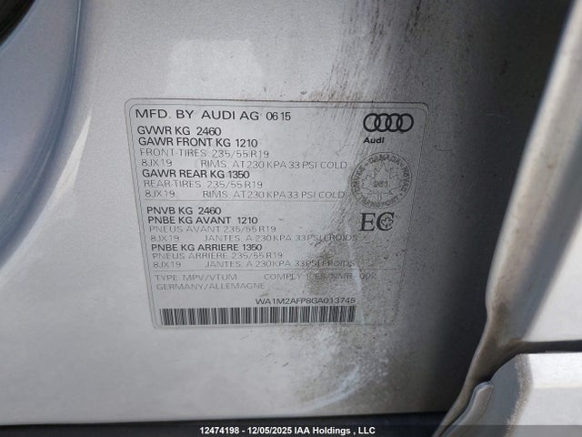 WA1M2AFP8GA013745 Audi Q5
