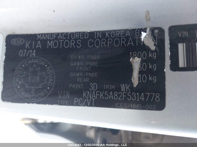KIA Forte 2.0l Lx+ 2015 KNAFK5A82F5314778 Image 36