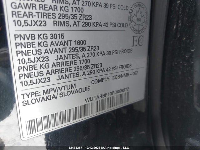 WU1ARBF10PD009972 Audi Rs Q8 4.0t