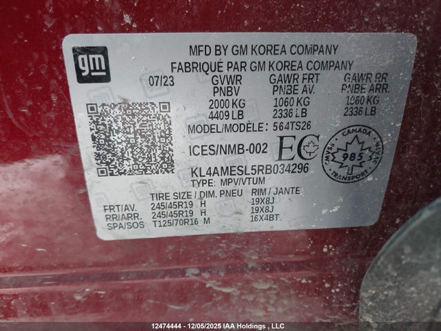 Buick ENCORE GX 2024 KL4AMESL5RB034296 Image 9