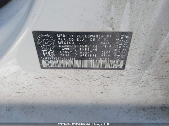 3VW357BU6KM027868 Volkswagen Jetta