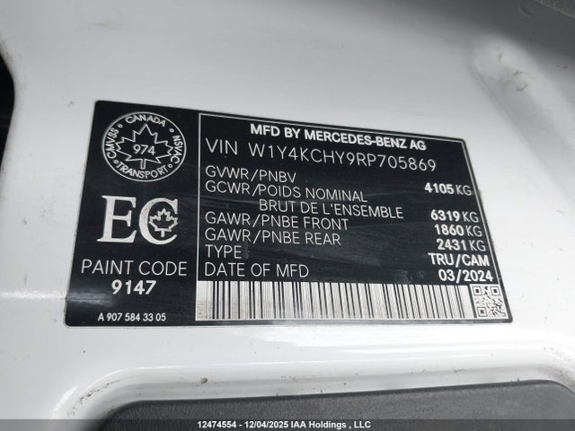 W1Y4KCHY9RP705869 Mercedes-Benz Sprinter 2500