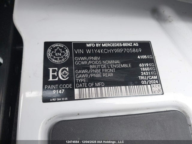 W1Y4KCHY9RP705869 Mercedes-Benz Sprinter 2500