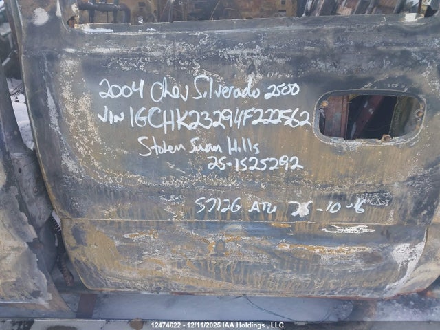 12474622 :رقم المزاد ، 1GCHK23294F222562 vin ، 2004 Chevrolet Silverado K2500 Heavy Duty مزاد بيع