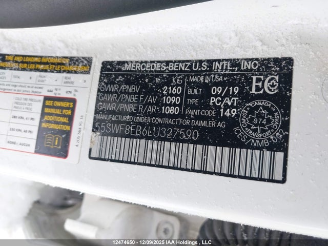 55SWF8EB6LU327590 Mercedes-Benz C 300 4matic