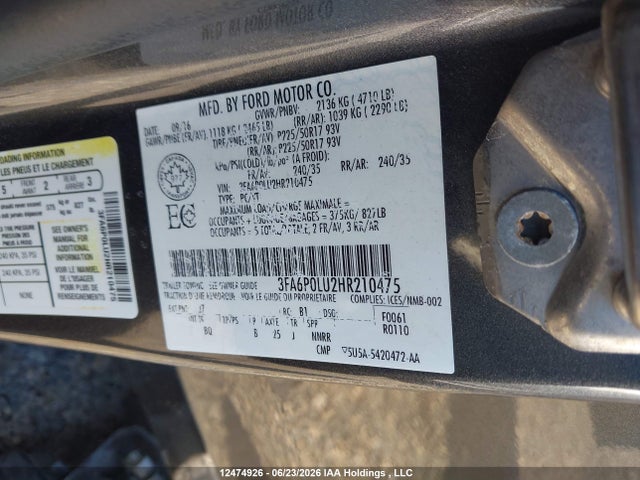 Ford Fusion Hybrid Se 2017 3FA6P0LU2HR210475 Image 23