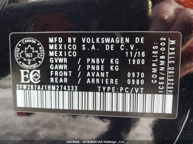 Volkswagen Jetta 1.4 Tsi Trendline+ 2017 3VW2B7AJ1HM274333 Image 9