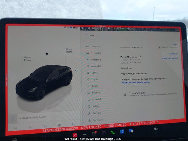 Aukcja sprzedaży 2022 Tesla Model Y Long Range, vin: 7SAYGDEE5NF438230, numer aukcji: 12475044