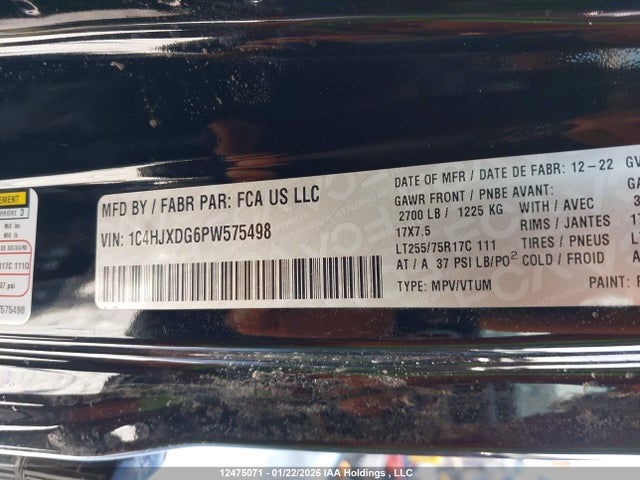 1C4HJXDG6PW575498 Jeep Wrangler 4-door Willys