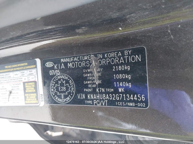 KIA Rondo 2016 KNAHU8A32G7134456 Image 9