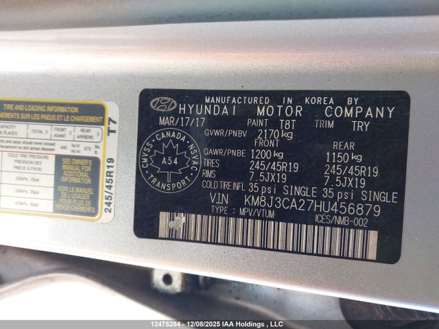Hyundai t-gdi gamma 2017 KM8J3CA27HU456879 Image 18