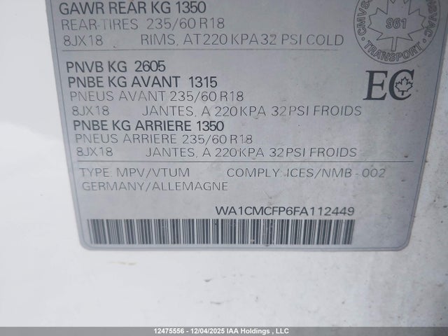 Audi Q5 Tdi/premium Plus 2015 WA1CMCFP6FA112449 Image 9