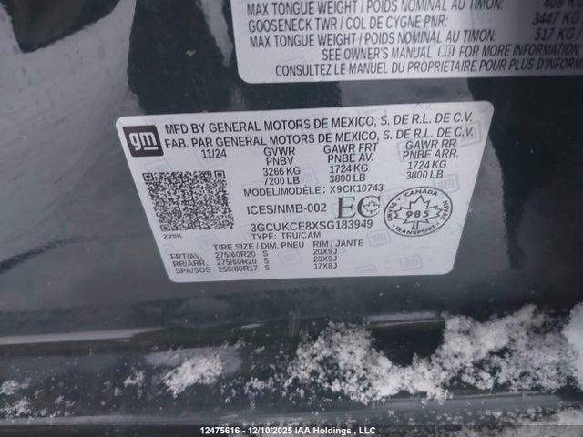 3GCUKCE8XSG183949 Chevrolet Silverado 1500 4wd Custom Trail Boss