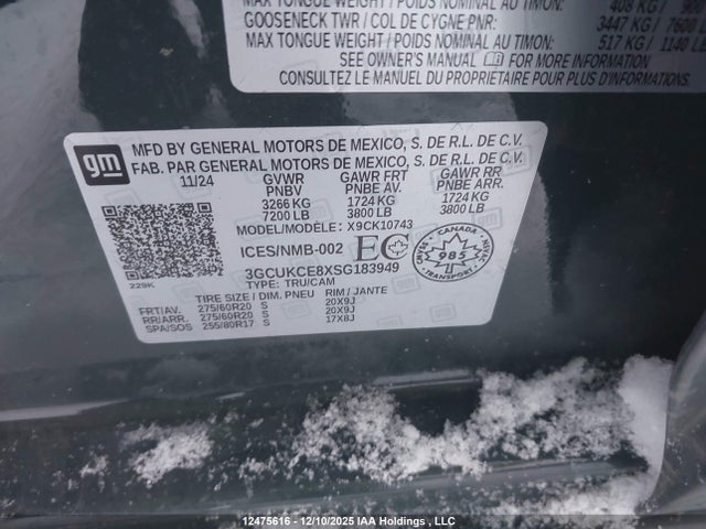 3GCUKCE8XSG183949 Chevrolet Silverado 1500 4wd Custom Trail Boss