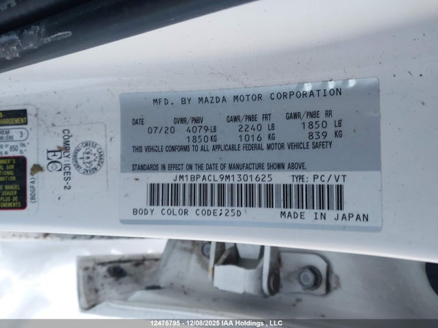 JM1BPACL9M1301625 Mazda Mazda3 Gs