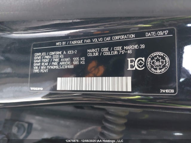 Volvo V60 T5 Dynamic 2018 YV140MSL5J2381666 Image 9