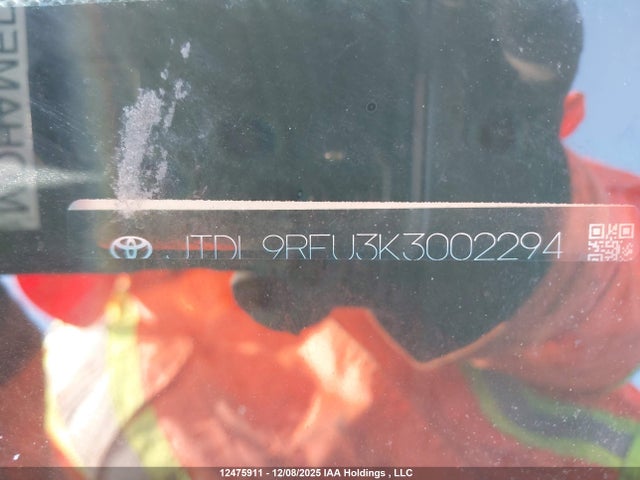 JTDL9RFU3K3002294 Toyota Prius