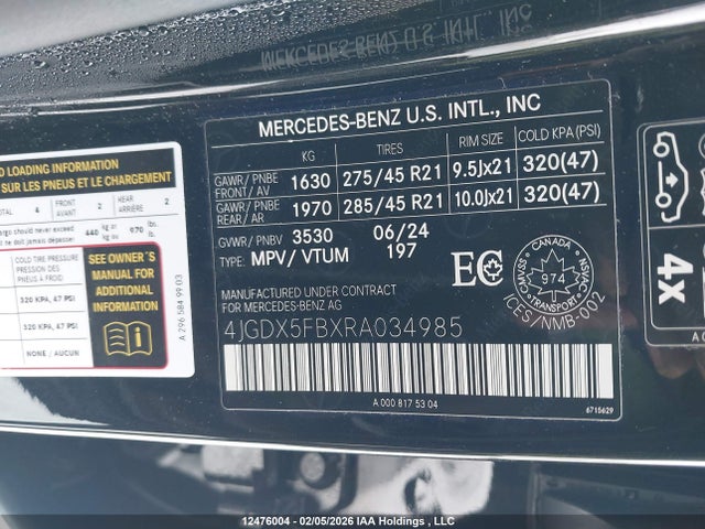 4JGDX5FBXRA034985 Mercedes-Benz Maybach Eqs 680 Suv 4matic
