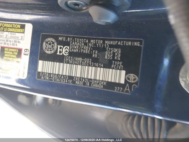 2T1KU4EE0EC131614 Toyota Matrix S