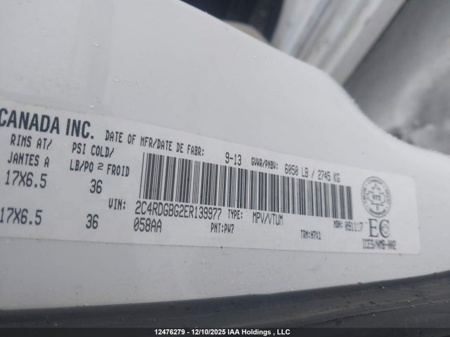 Dodge Grand Caravan 2014 2C4RDGBG2ER139977 Image 9