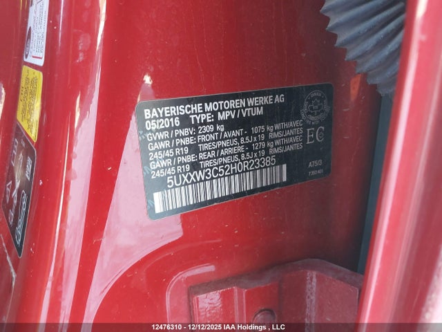 5UXXW3C52H0R23385 BMW X4 Xdrive28i