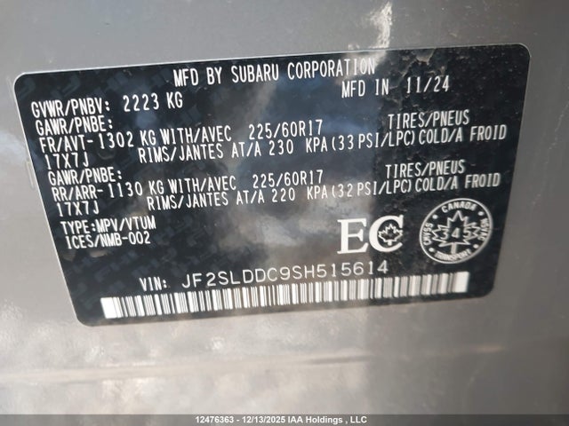 Subaru Forester Touring 2025 JF2SLDDC9SH515614 Image 9