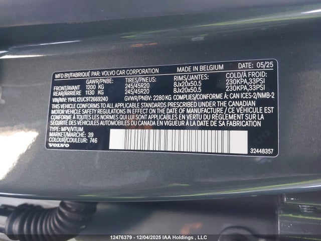 YV4L12UC9T2669240 Volvo Xc40 B5 Plus Dark Theme