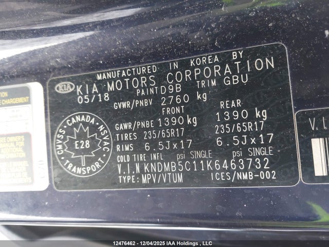 KIA Sedona 2019 KNDMB5C11K6463732 Image 9